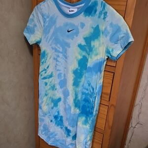 Nike Blue Tie-Dye T-Shirt Dress